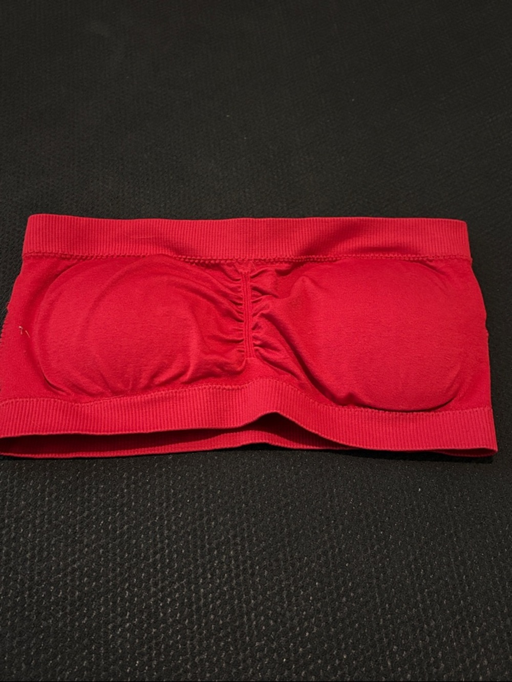 Yahada Red Seamless Bandeau Tube Bra